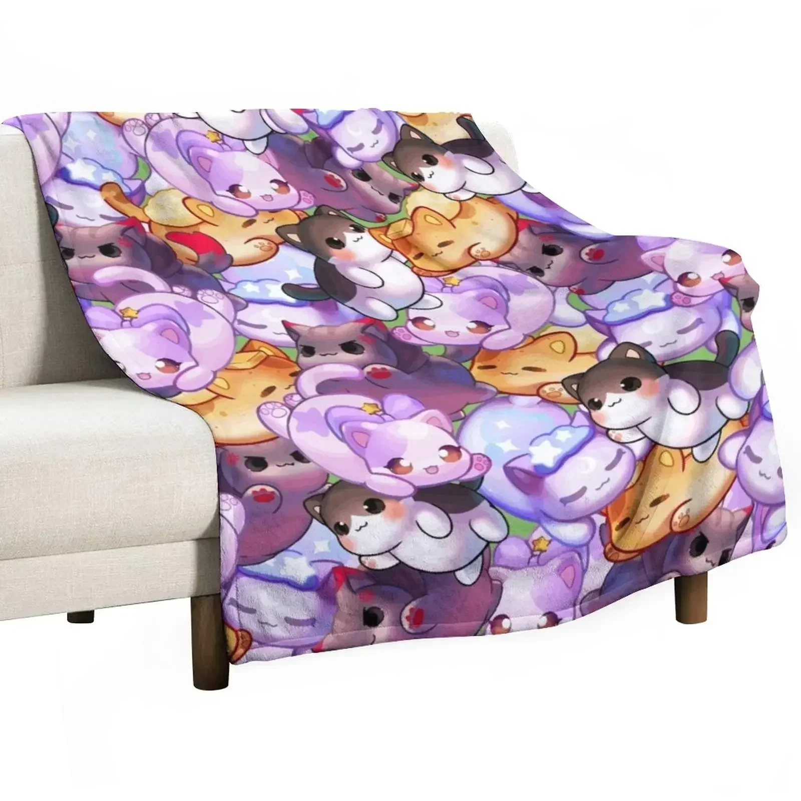 

Aphmau Meow Plushies Anime Cats Throw Blanket Sofa Throw christmas decoration Blankets