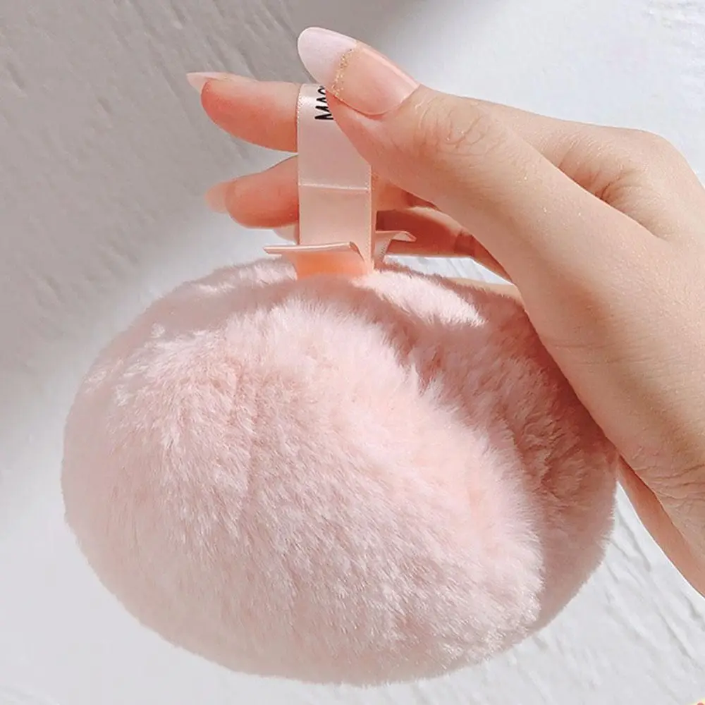 Flocking Glitter Sequins Round Shape Oil Control Peach Body Cosmetic Puff Loose Powder Puff Makeup Sponge Highlighter Puff Ball