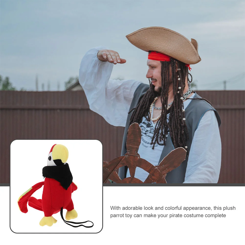 Costumes Stuffed Parrot Apparel Pirate On Shoulder Artificial Child Halloween