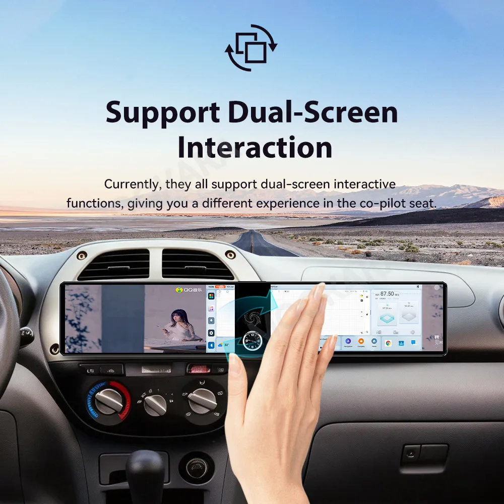 

24.6" Android Co-pilot Passenger Dual Screen For Toyota Rav4 2003 2004 2005 Car Radio Carplay GPS DSP Stereo Multimedia Player