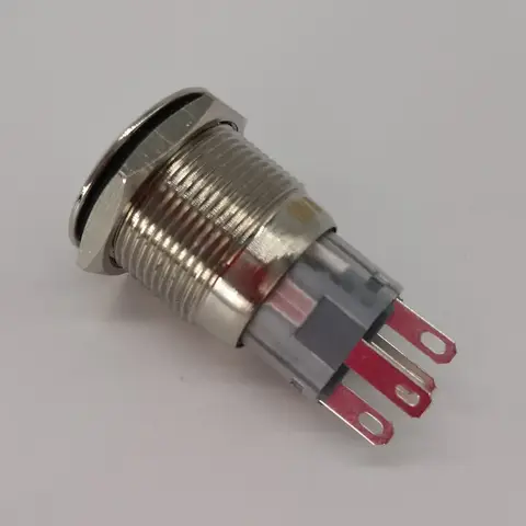 16mm 19mm 22mm Bil Vindrutetorkare Spolare Tryckknapp Lampa Momentan Låsande 12V Strömbrytare 3V 5V 24V 220V LED-ljus Bil 10 best sales knapplampa - №6