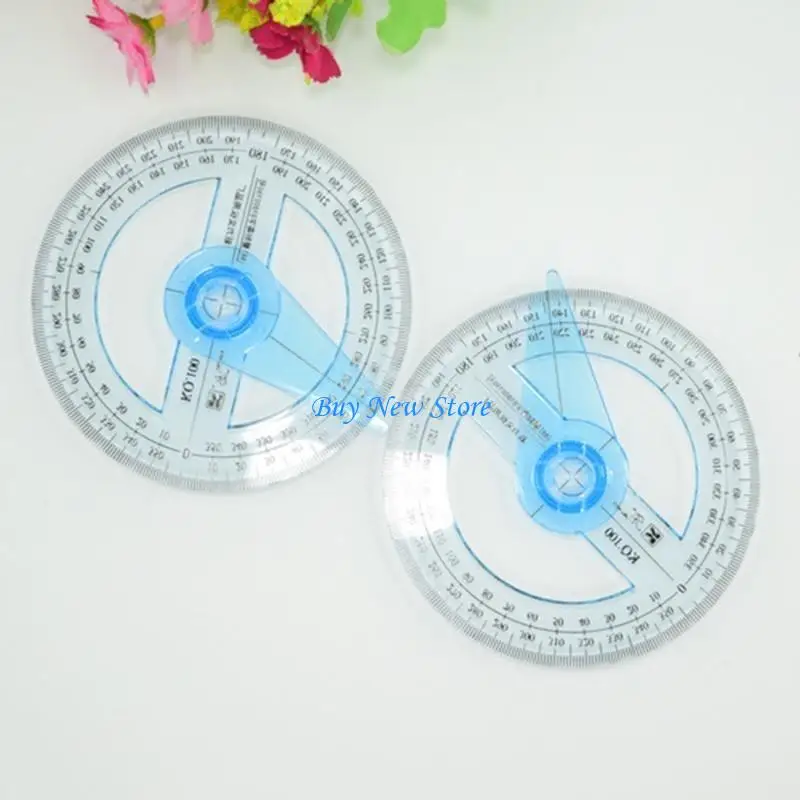 20CE 360-Degree Protractor Circle Protractor Ruler Plastic Measuring Protractor