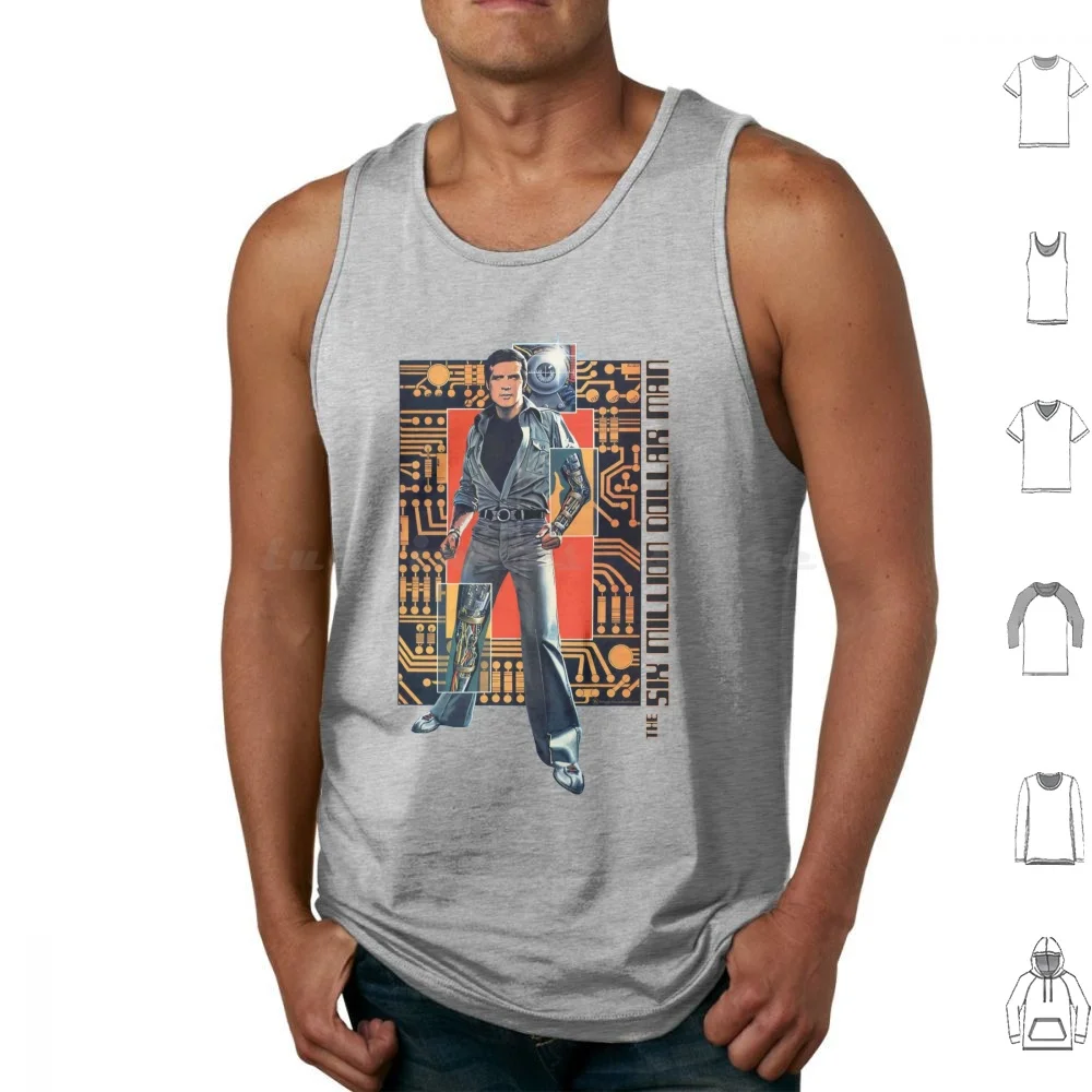 The Six Million Dollar Man Tank Tops Vest Sleeveless Fuggin Teez Six Million Dollar Man Cyborg Steve Austin Astronaut