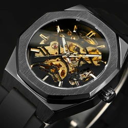 Nuovo orologio automatico per uomo cronografo Casual cinturino in pelle orologi al quarzo orologio da polso meccanico da uomo montre reloj muslimah