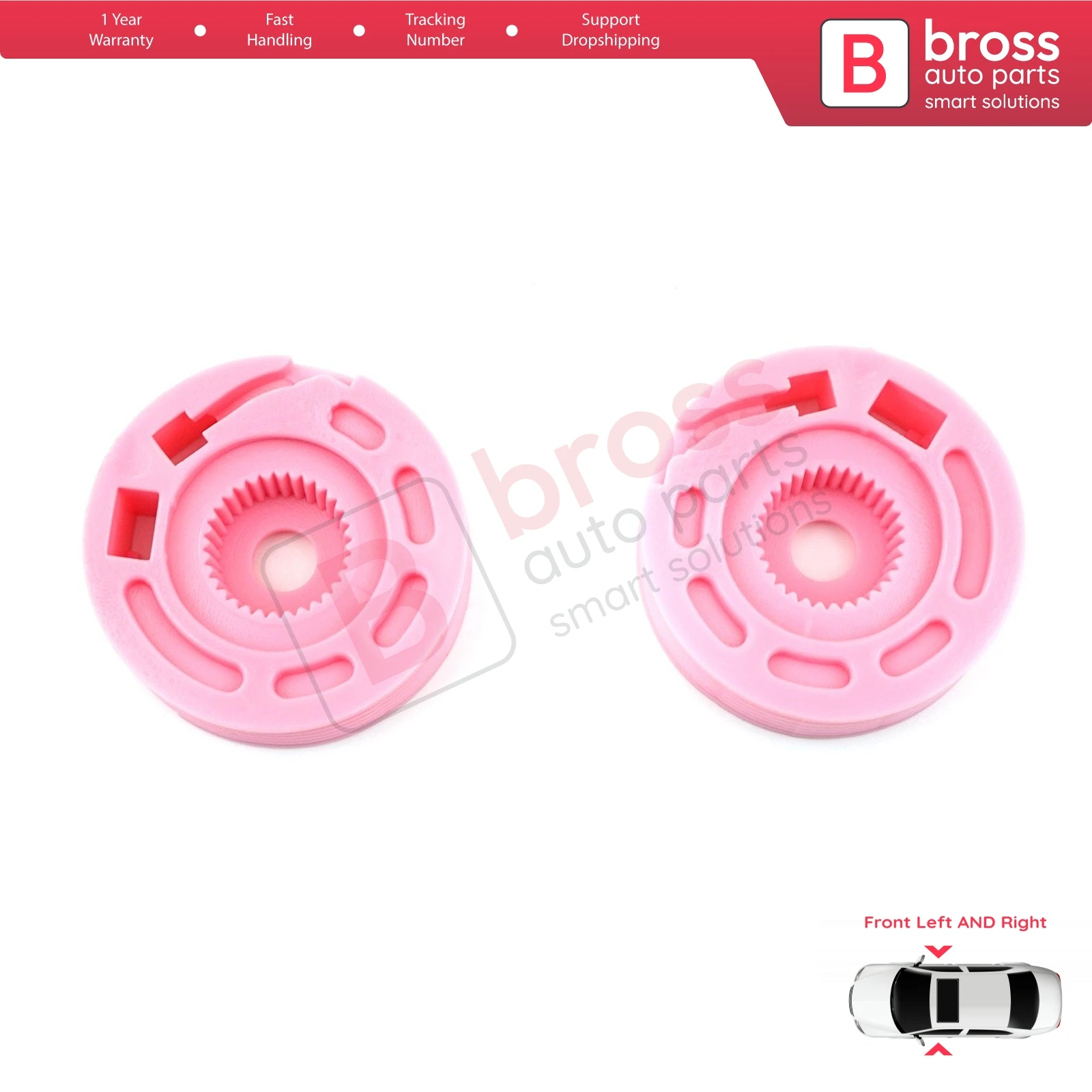 BWR5015+BWR5017 Window Regulator Repair Wheel Pulley Set Front R and L 824802R020 813102R030 for Hyundai I30 FD MK1 4/5 Door