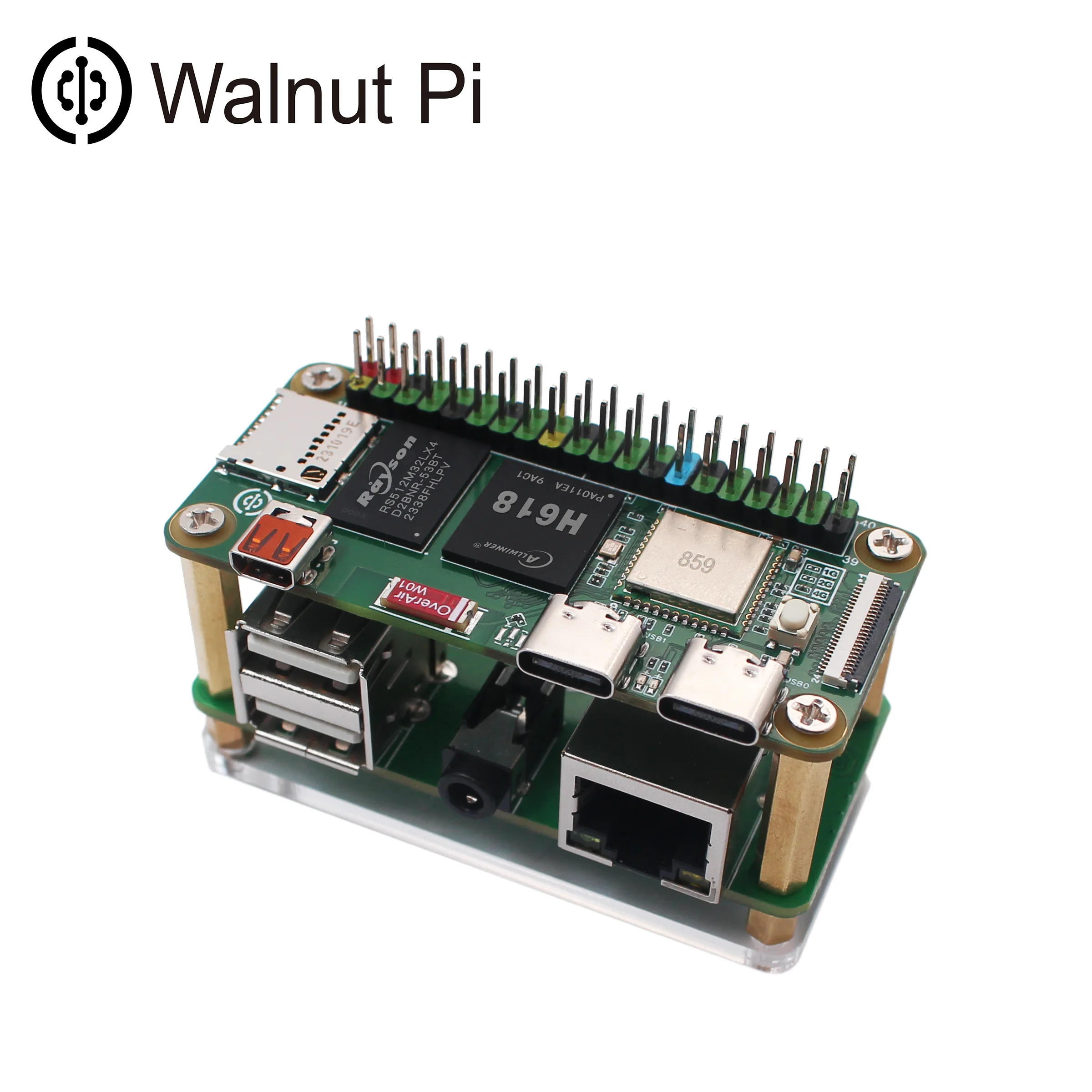 Walnut Pi ZeroW 1/2/4GB Allwinner H618 WiFi Bluetooth Mini PC Development Board SBC Single Board Computer WalnutPi Raspberry Pi