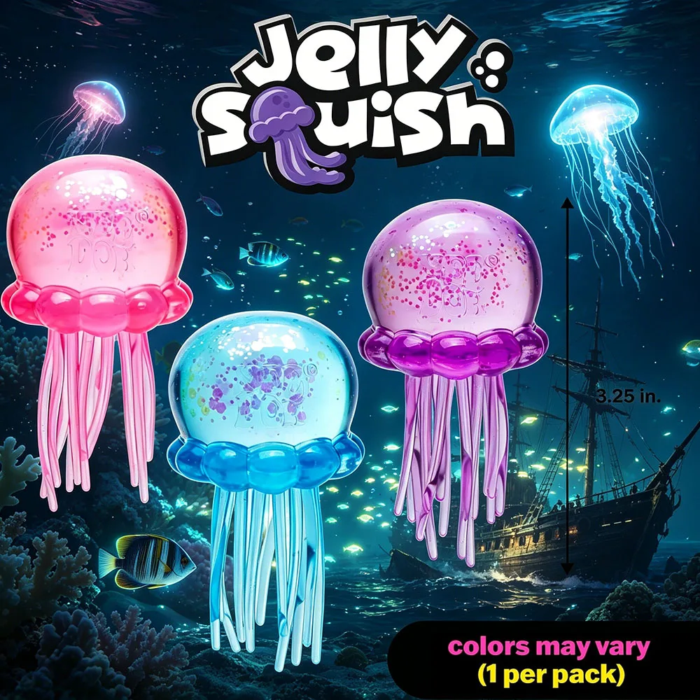 Hot Confirmed Needoh Fuzz Ball Jellyfish Squishy Blind Box Stress Relief Anti-Anxiety Squeeze Toy Party Prop Gift wholesale