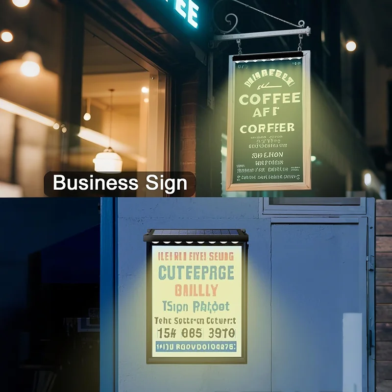 1/2 PCS Solar Outdoor Sign Wall Light Automatic on/Off Suitable for Billboard Display Light Backyard Fence Landscape Light