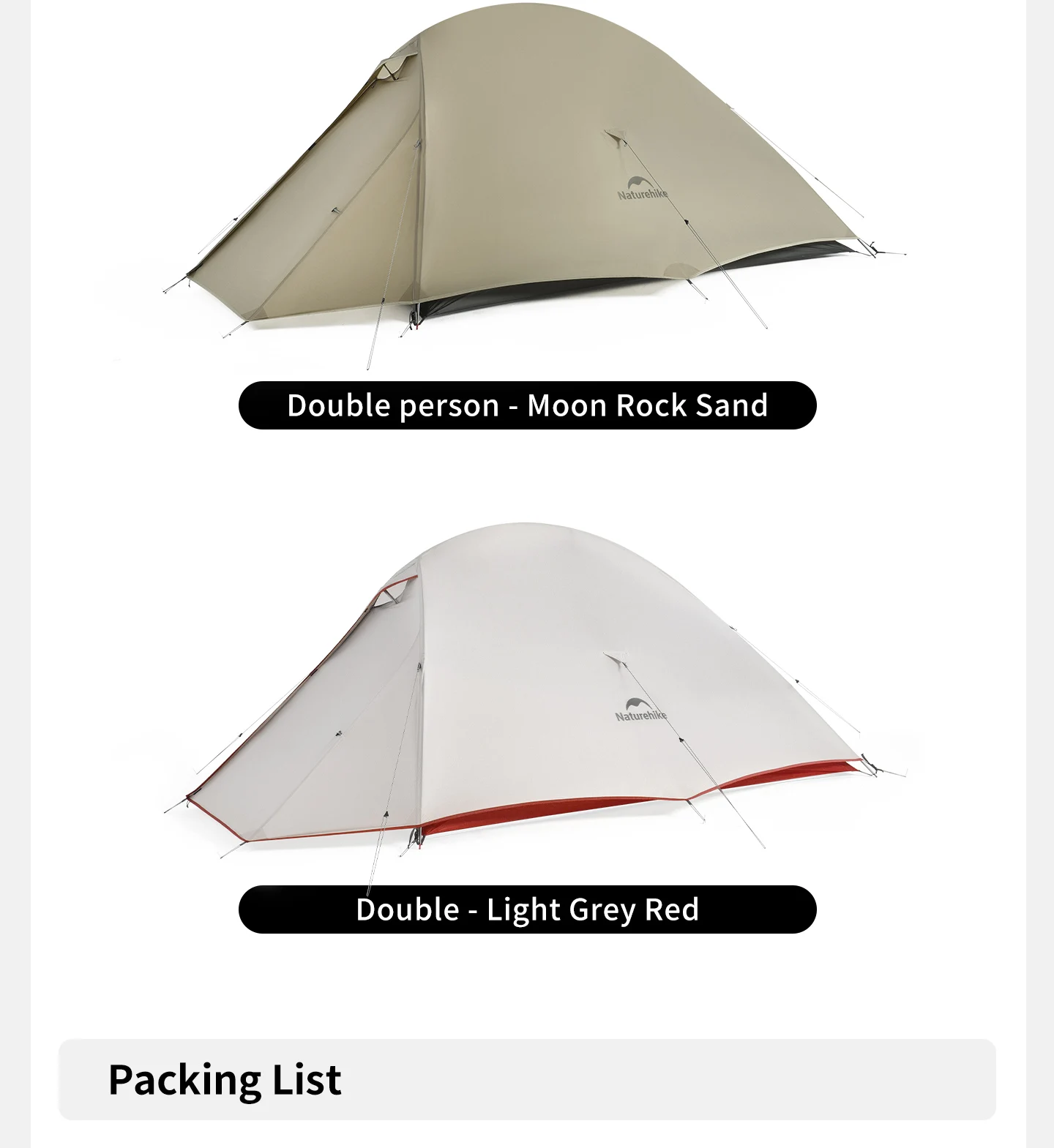Naturehike Cloud Up 1 2 3 Pro Ultraleichtes Zelt für 1 2 3 Personen, Wasserdichtes Outdoor-Wander- und Strandzelt, 20D 210T Nylon, Rucksack-Campingzelt – Detail 18