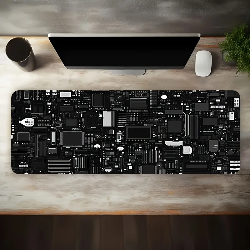 Circuit Board Tech Large Gaming Mouse Pad Desk Mat Non-Slip Rubber Workstation Accessory for PC E-Sports