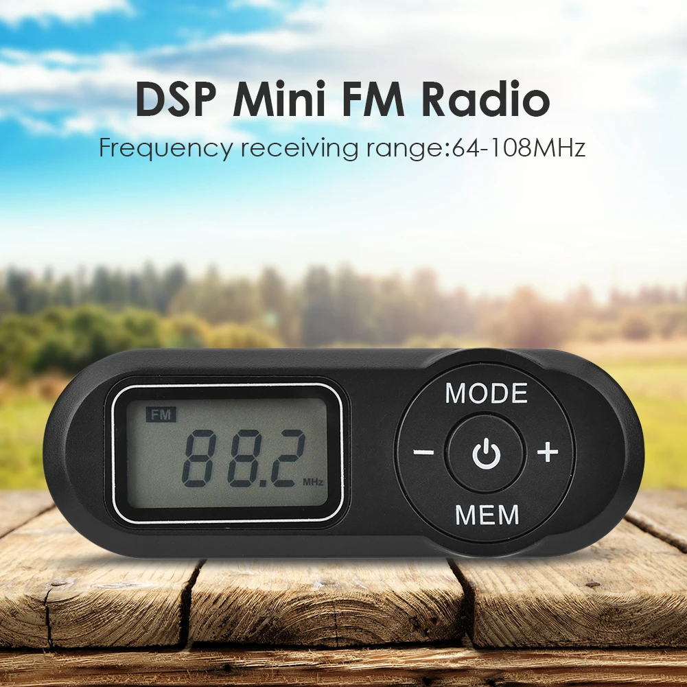 1-3PCS Mini Radio LCD Digital Display Portable Pocket Radio 64-108MHz FM Player Receiver for Outdoor Walking for Study