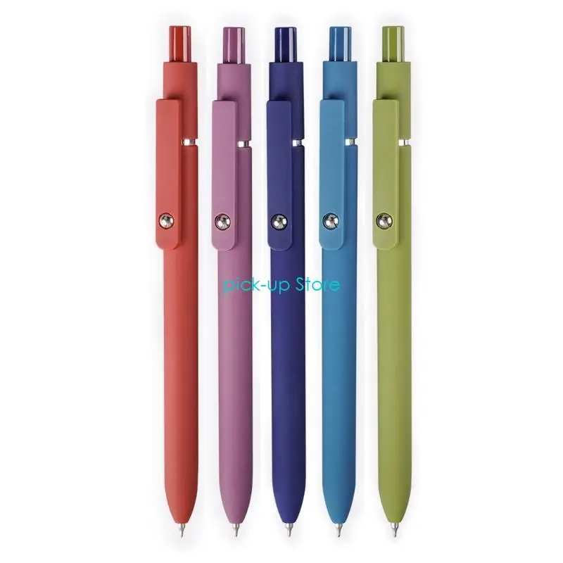 Q5WA 5 قطع من أقلام الجل القابلة للسحب لمستلزمات الكتابة المكتبية للطلاب والمدرسين