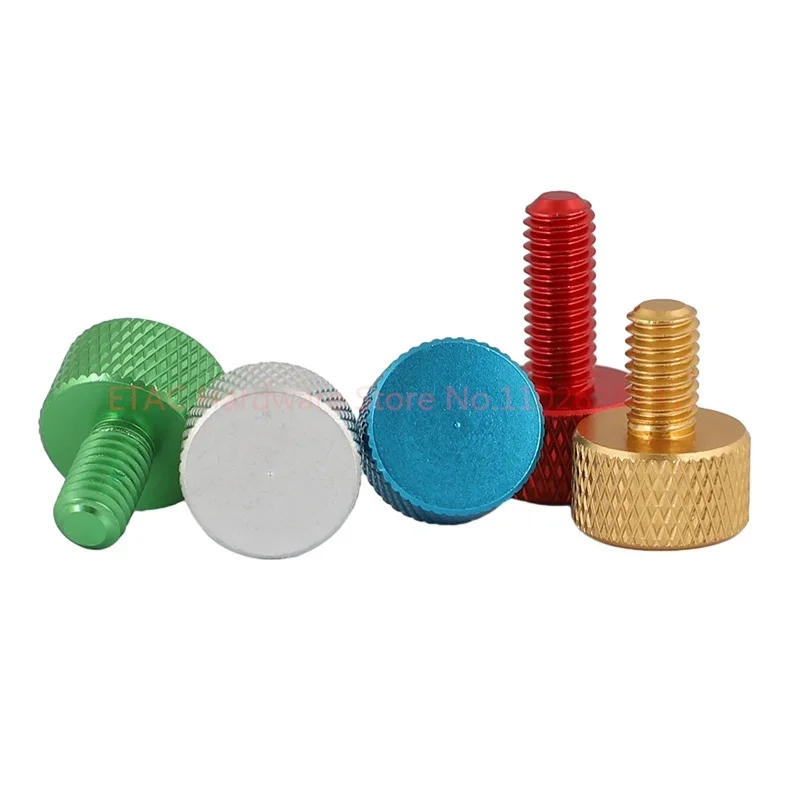 M3 M4 M5 M6 Length 6/8/10/12/16/20mm Colourful Aluminum Knurled Hand Tighten Thumb Screw