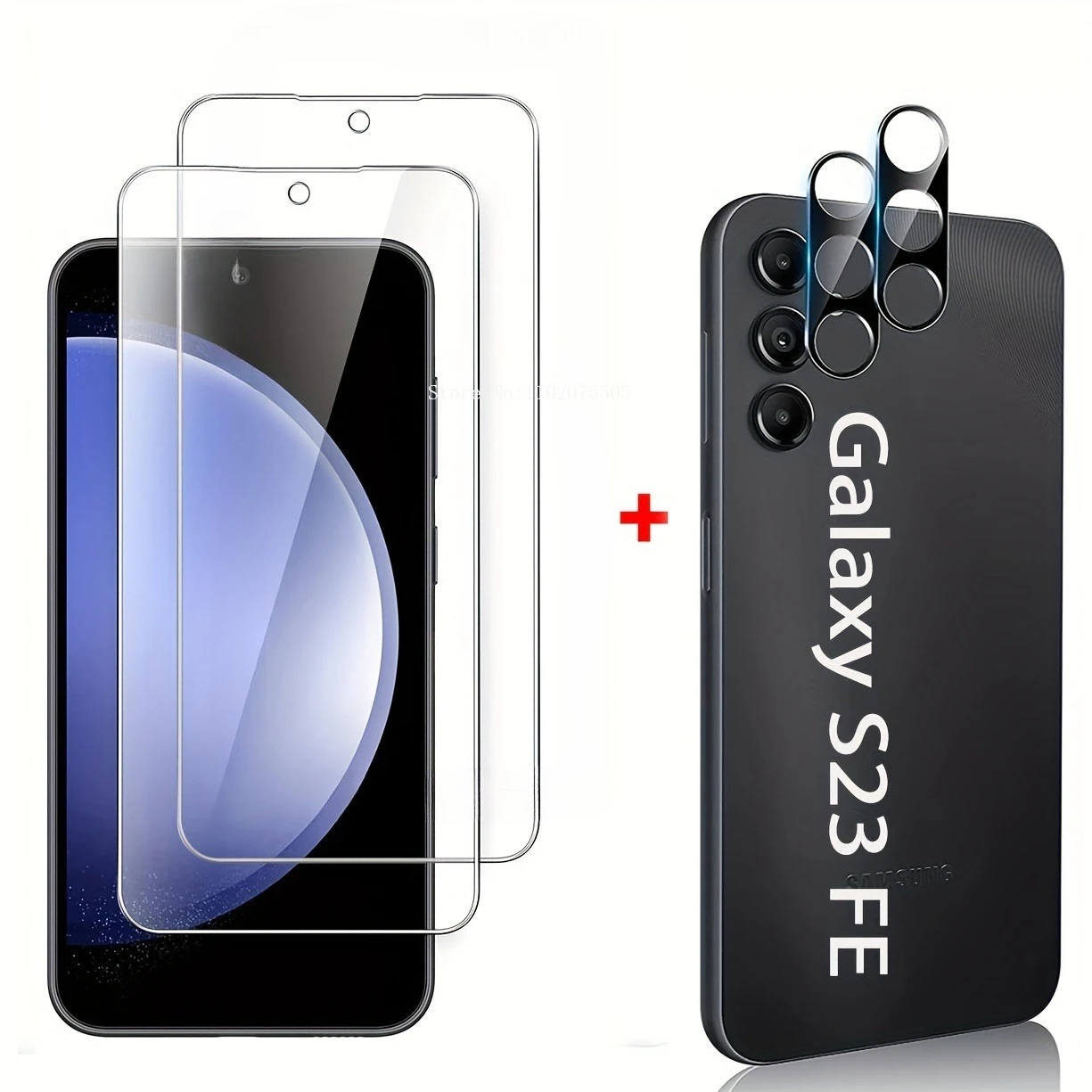 For Samsung Galaxy S25 FE,LS24 FE,S23 FE, S21 FE,S20 FE With 2PCS Tempered Glass Screen Protectors + 2pcs Camera Lens Protectors