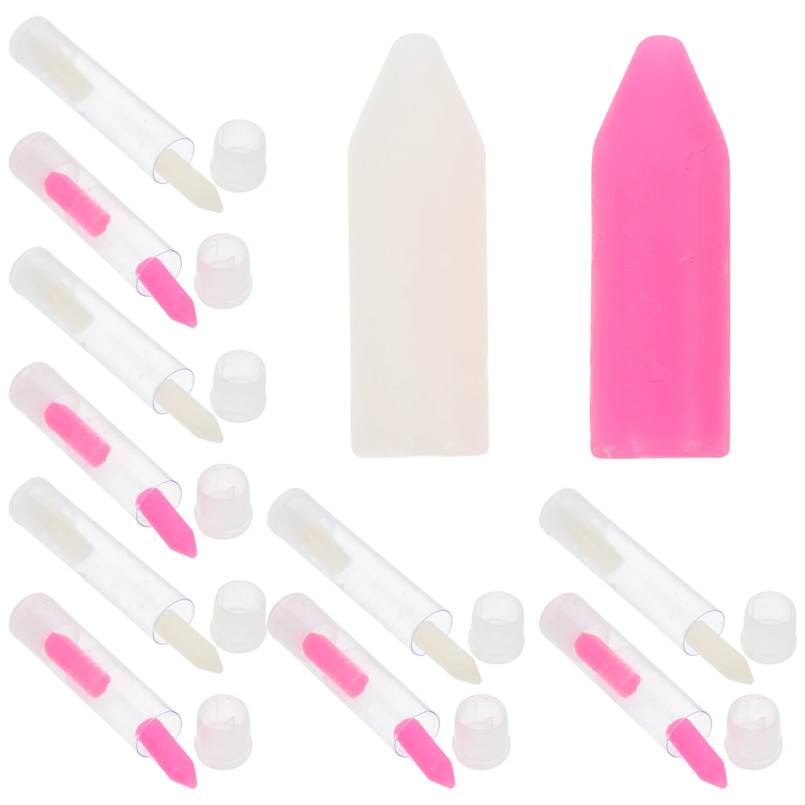 12pçs pontas de cera selecionadora de strass, acessórios de manicure, arte de unha, ferramentas diy, selecionador de cera substituível, pontas de cabeça de substituição