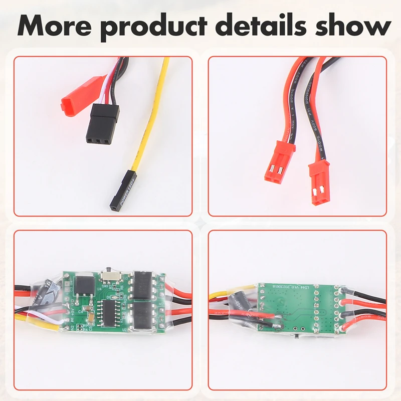 Dual Way Bidirectionele Geborstelde Esc 2S-3S Lipo 5a Esc Snelheidsregeling Voor Rc Model Boot/Tank 130 180 Geborstelde Motor,2 Stuks