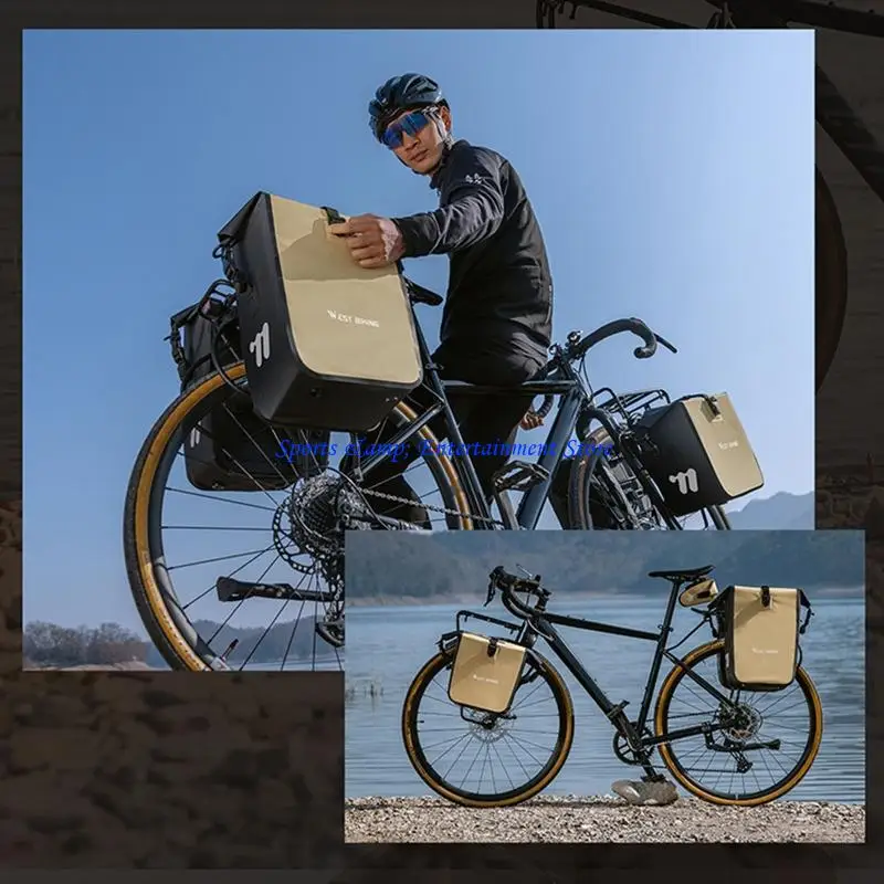 

G7NF Large Capacity Bicycles Front Pack Easy Installation Quickly Release Bicycles Shelf Bag Bike Accessories