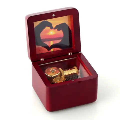 SOFTALK 크리스마스, 생일에 친구, 어린이, 소녀, 아내, 부모를 위한 끝없는 사랑 사진 뮤직 박스 선물