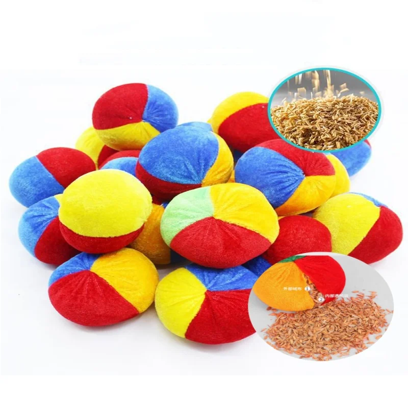 مضحك الرمل رمي لعبة أكياس الرمل الصغيرة الأرز الأقراص أكياس الرمل والكرات الأطفال رياض الأطفال المنافسة في الهواء الطلق ألعاب رياضية #5