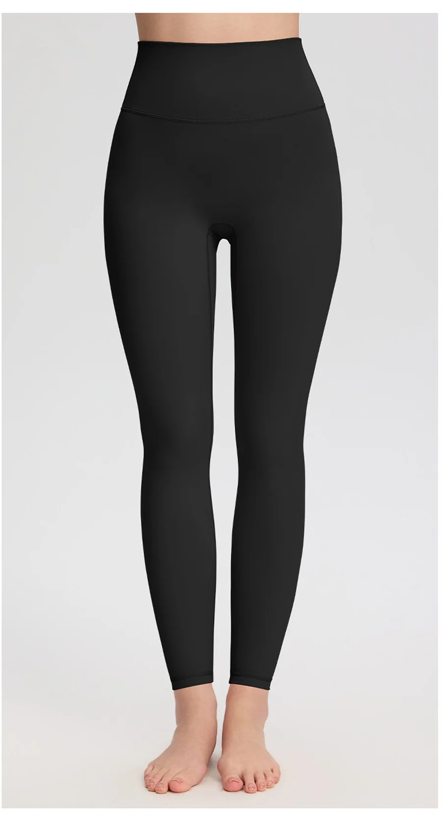2-teiliges Damen-Yoga-Set mit dünnen Trägern, Sport-BH, hochtaillierten, eng anliegenden Leggings, einfarbig, weich, dehnbar, Fitness, Gym, Pilates, Activewear-Outfit – Detail 5