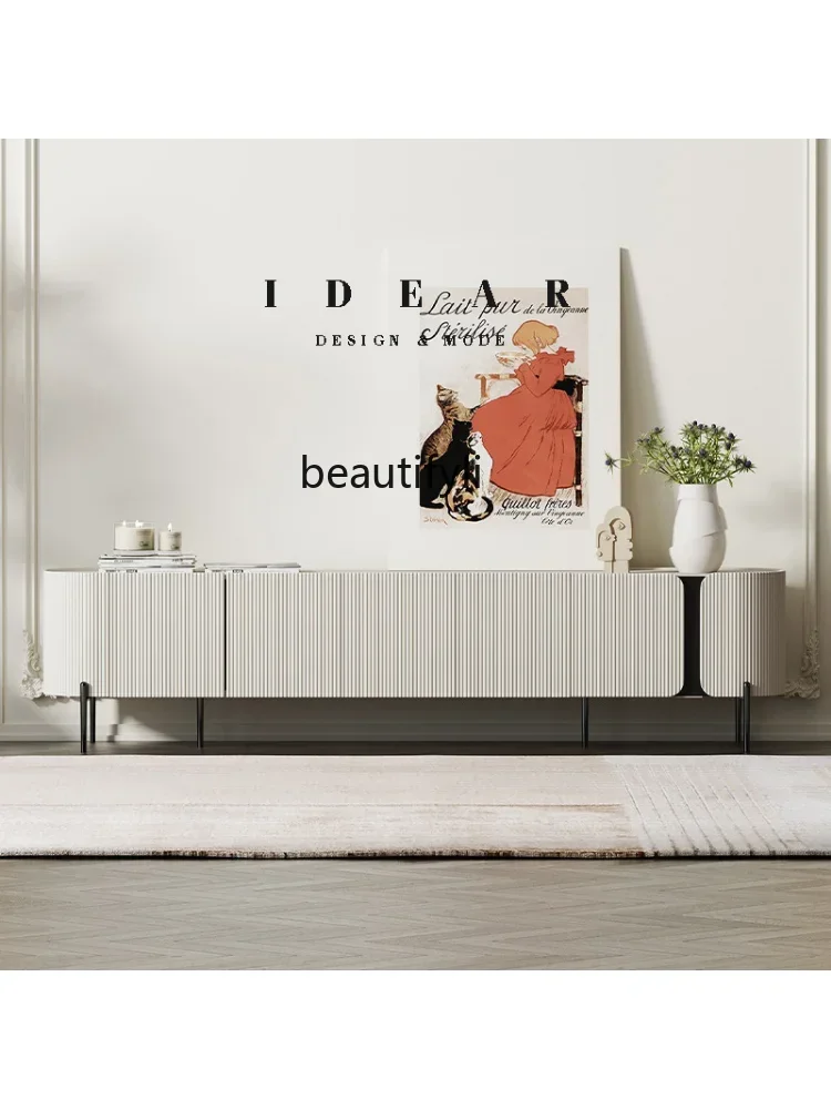 

Светлая французская простота 2003, современная гостиная, итальянский минималистский дизайнерский мебель, напольный шкаф с краской, шкаф для телевизора