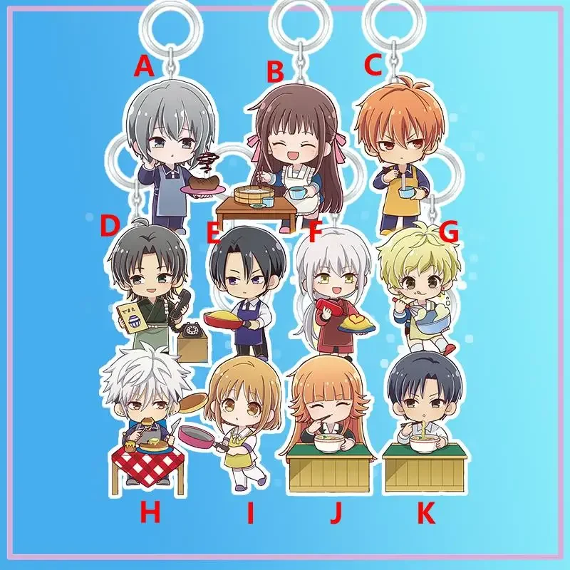 Anime Keychain Soma Yuki  Toru Acrylic Keyring Strap Figure Hanging Accessories 6cm