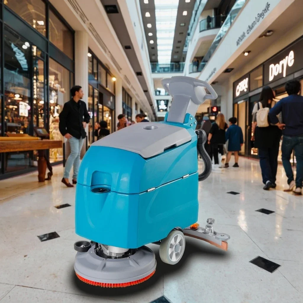 

GS460 Battery Powered Auto Scrubber Electric Floor Washing Machine With Brush And Motor New Condition Plastic Material