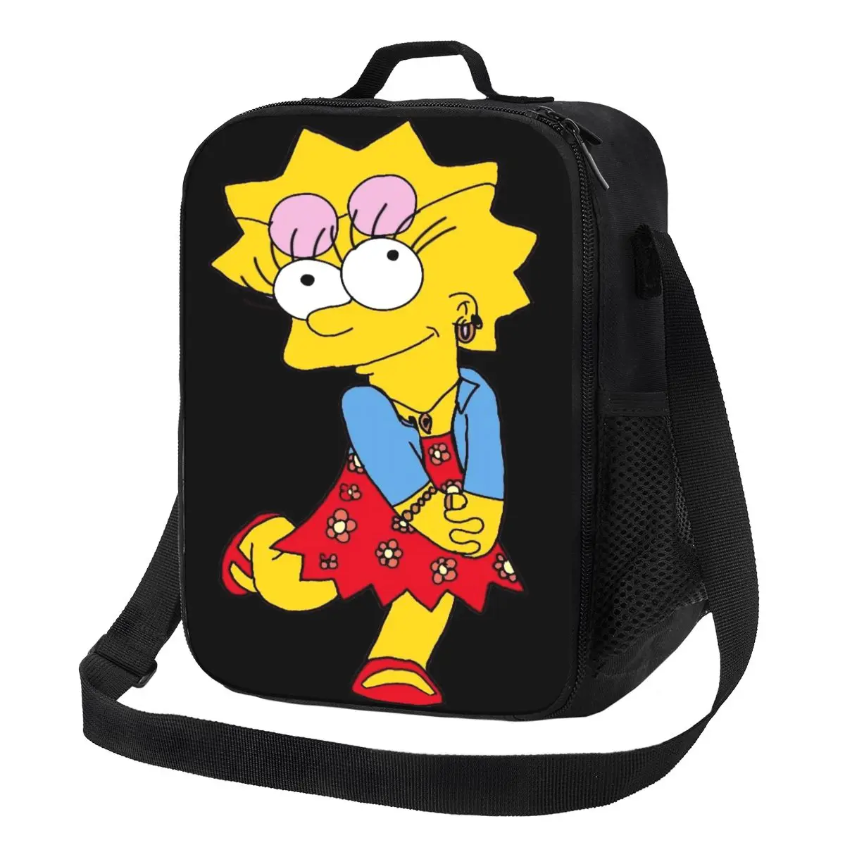 

Custom Simpsons Cartoon Insulated Lunch Bags for Women Resuable Thermal Cooler Food Lunch Box Work School Travel