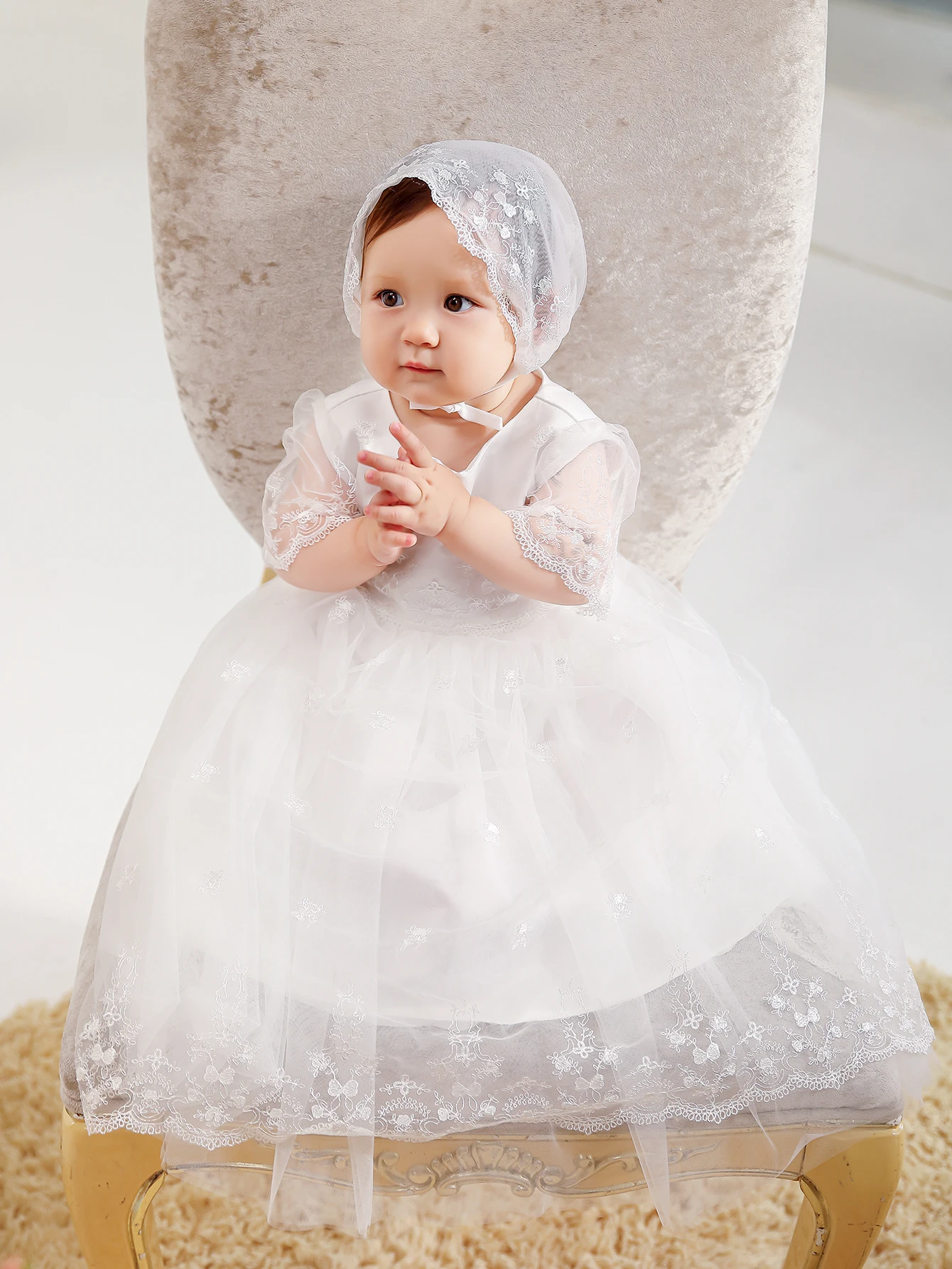 

Baby Girl Dress Baby Baptism Dress Lace Princess Formal Ball Birthday Party Dress