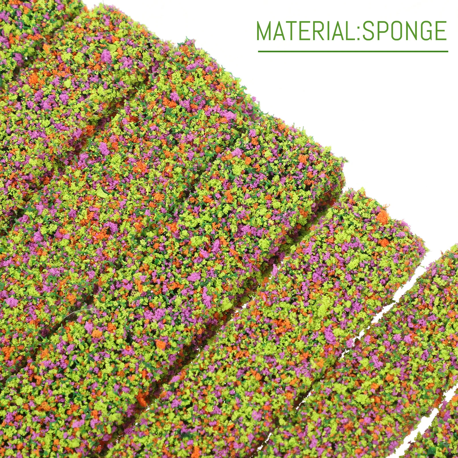 

20pcs Miniature Flower Cluster Decor Micro Landscape Ornament For Sand Table Diy Railroad Scenery Artificial Grass Modeling