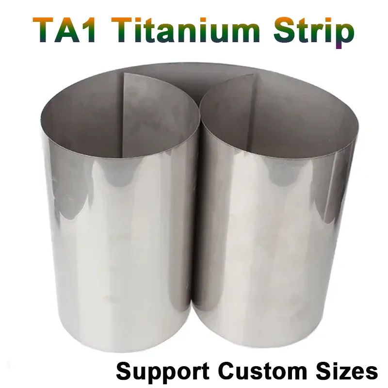 

Support Customization Pure Titanium TA1 Ti Thin Thick Plate Sheet Foil Strip Ta1 Board Thickness 0.1 0.2 0.3 0.4mm L=200mm 240mm