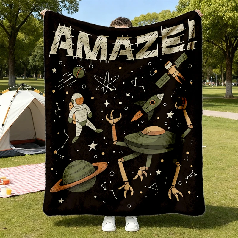 Rocky Amaze Project Hail Mary Flannel Blanket, Sci Fi Book Lover Flannel Throw