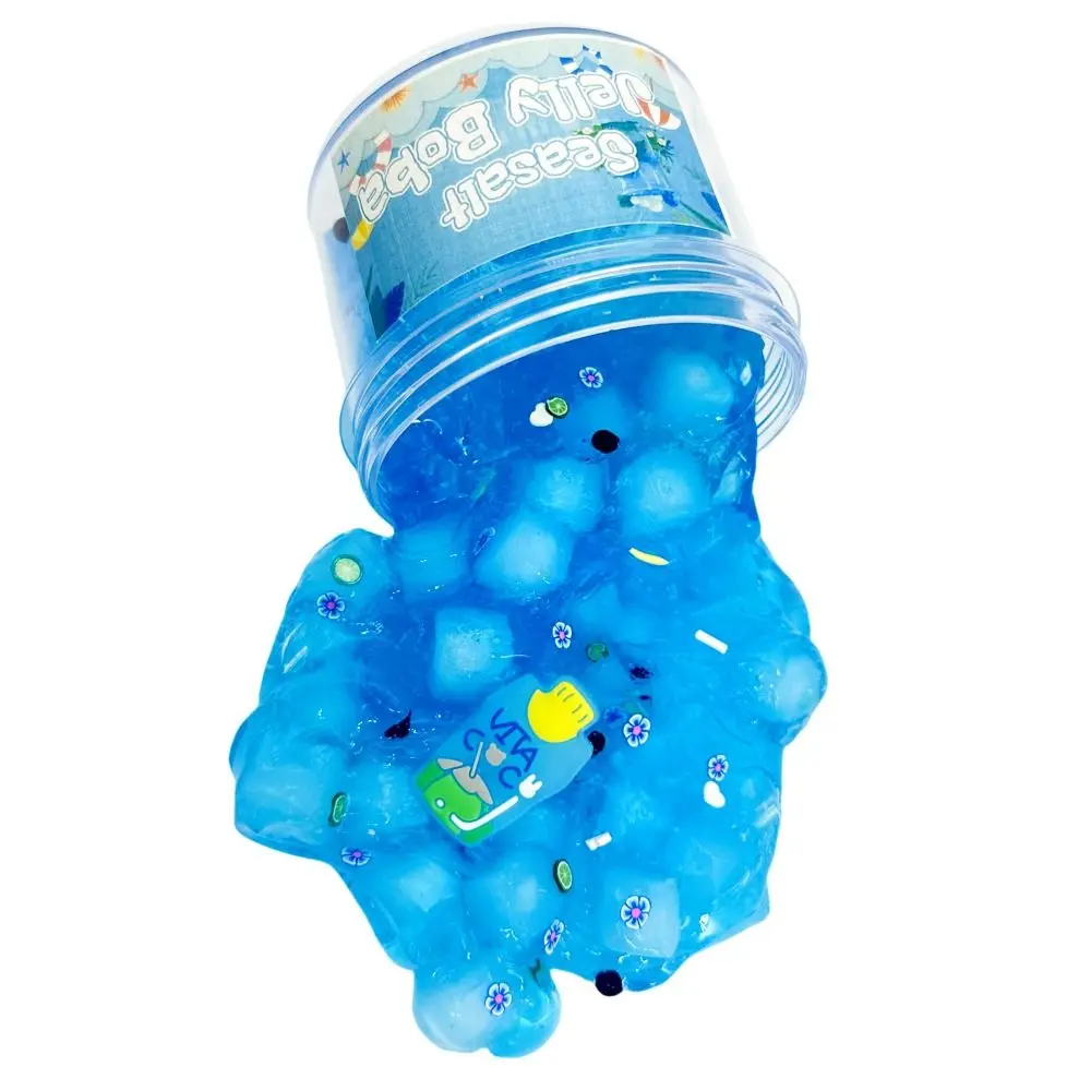 Soft 300ml/70ml Slime Kit Non-Sticky Stress Relief Jelly Cube Slime Glitter Fruit Crunchy Clear Slime Party Favor Gifts
