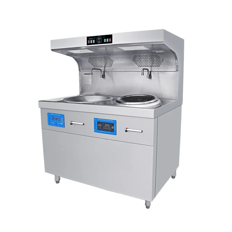 Commercial large and small frying stoves, electrostatic oil removal, light deodorization combination
