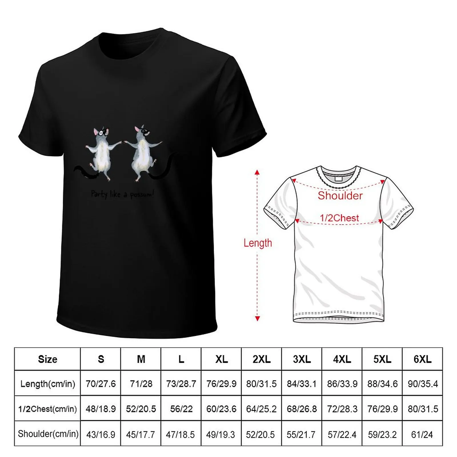 Party like a possum! Raising funds for Wildcare Australia Inc. T-Shirt cotton tshirt 100% T-Shirt