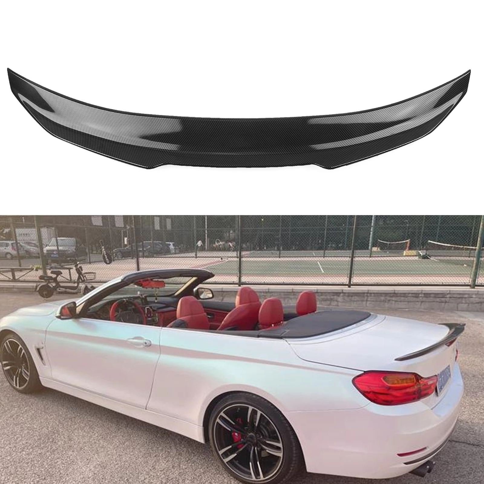 

Rear Trunk Lid Spoiler Wing For BMW 4 Series F33 Cabrio/Convertible 2013-2020 F83 M4 2015-2020 2 Door Tail Tailgate Splitter Lip