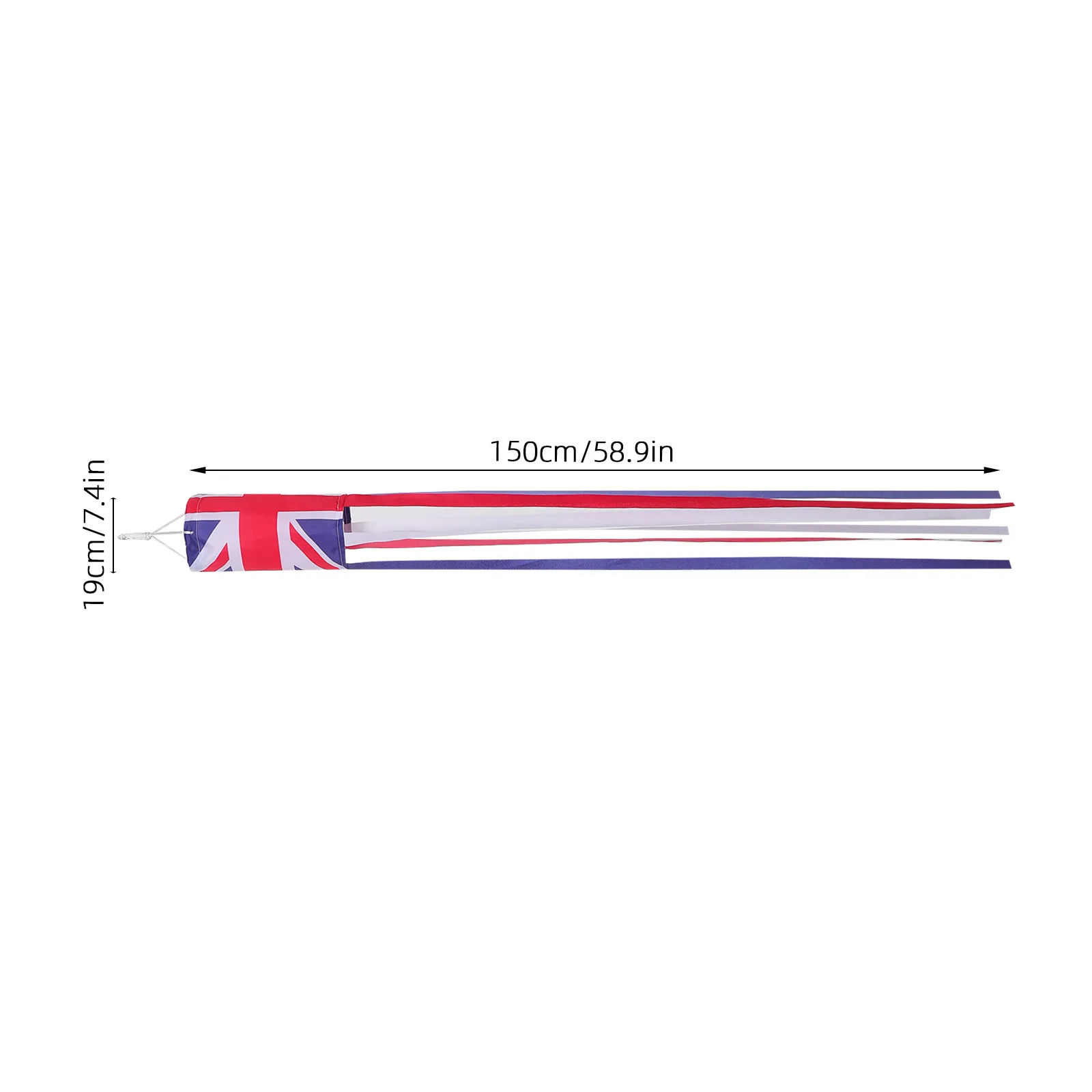 59 Inch British Flag Windsock Outdoor Decorative Union Jack Windsock Garden Patio Uk Outdoor Wind Indicator Lawn