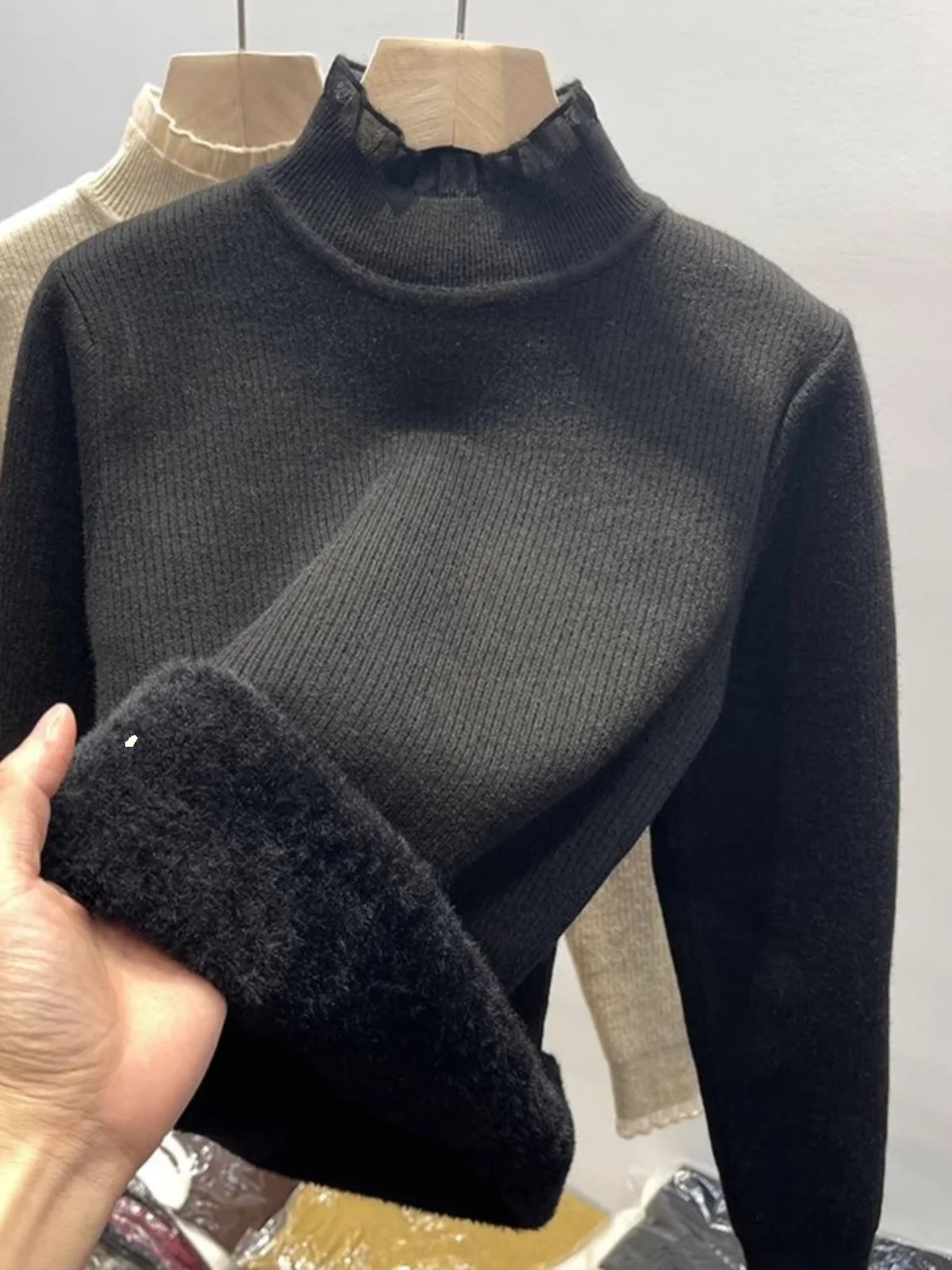 

Pullovers Womens Turtleneck Tops Funnel Neck Batwing Turtlenecks Cashmere Blend Polyamide Tennis Resort Occasion Classic Commute