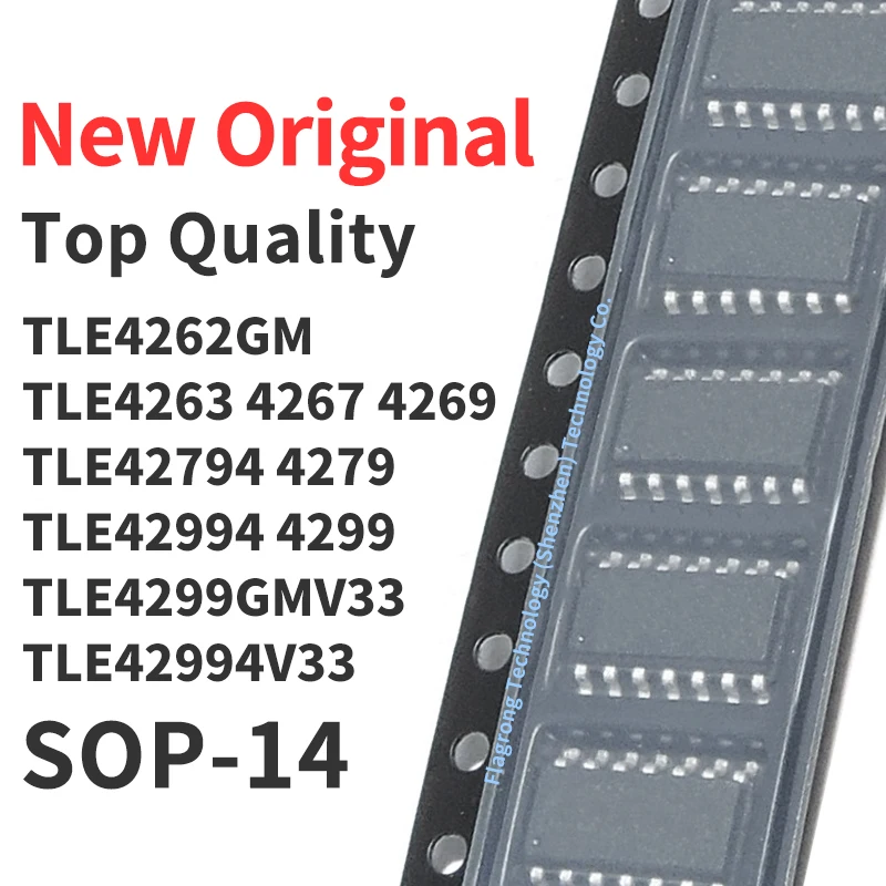 10 Pieces TLE4262GM TLE4263GM TLE4267GM TLE4269GM TLE42794GM TLE4279GM TLE42994GM TLE4299GM TLE4299GMV33 TLE42994V33 SOP-14