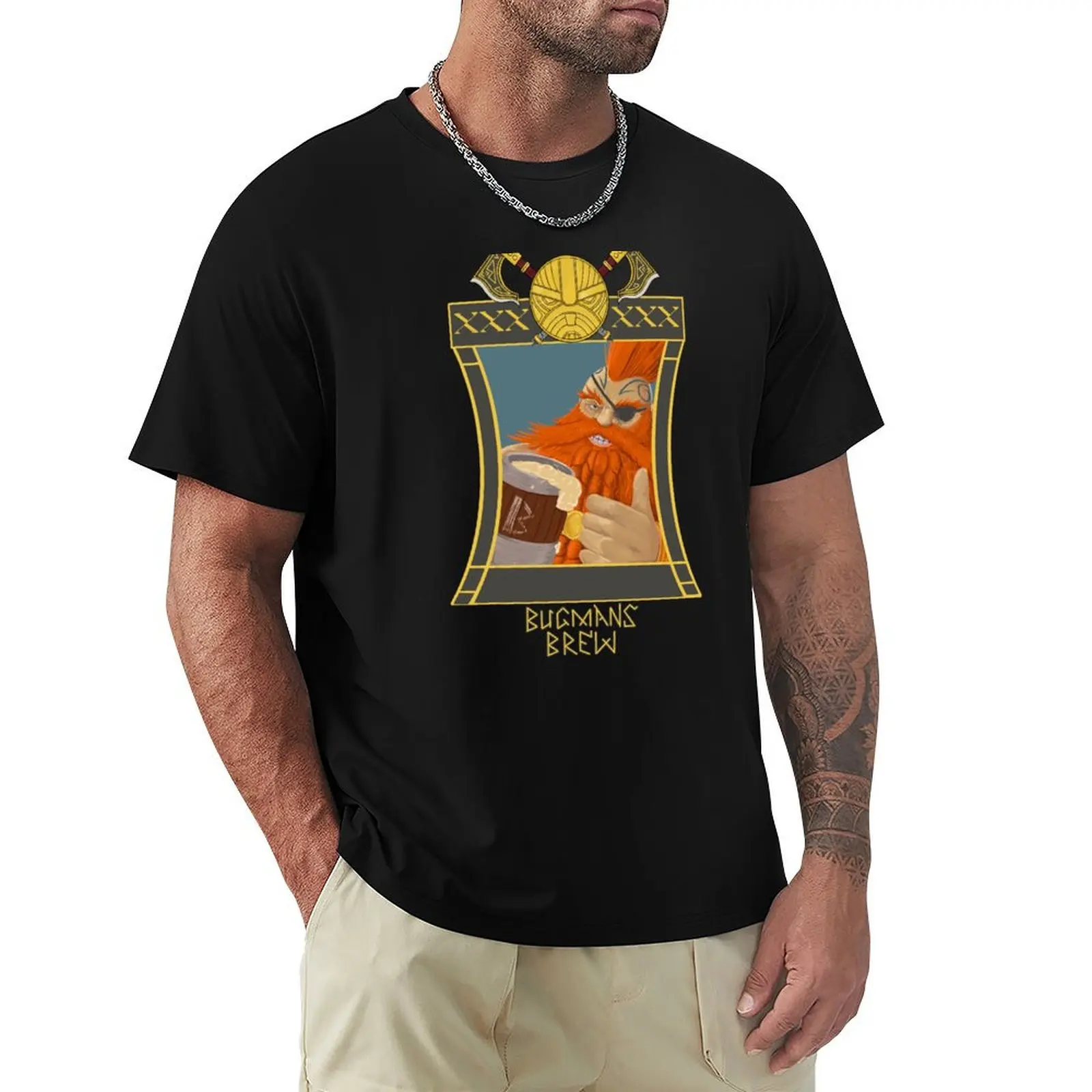

Bugmans brew, gotrek approved T-Shirt Plus Size Basic Short Sleeve Top