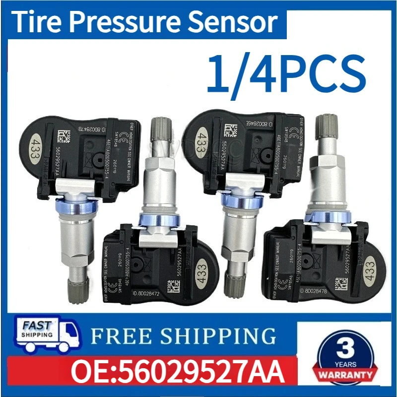 

For CHRYSLER 300 SEBRING TOWN & COUNTRY DODGE CHARGER GRAND CARAVAN JOURNEY MAGNUM 433MHz TIRE AIR PRESSURE SENSOR 56029527AA