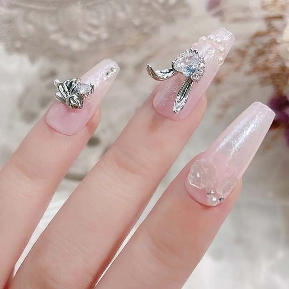 Herz Neujahr Nail Art Kaninchen Nagel Strass Maniküre Zubehör Chinesisches Neujahr Nageldekorationen Chinesische Nagel Charms