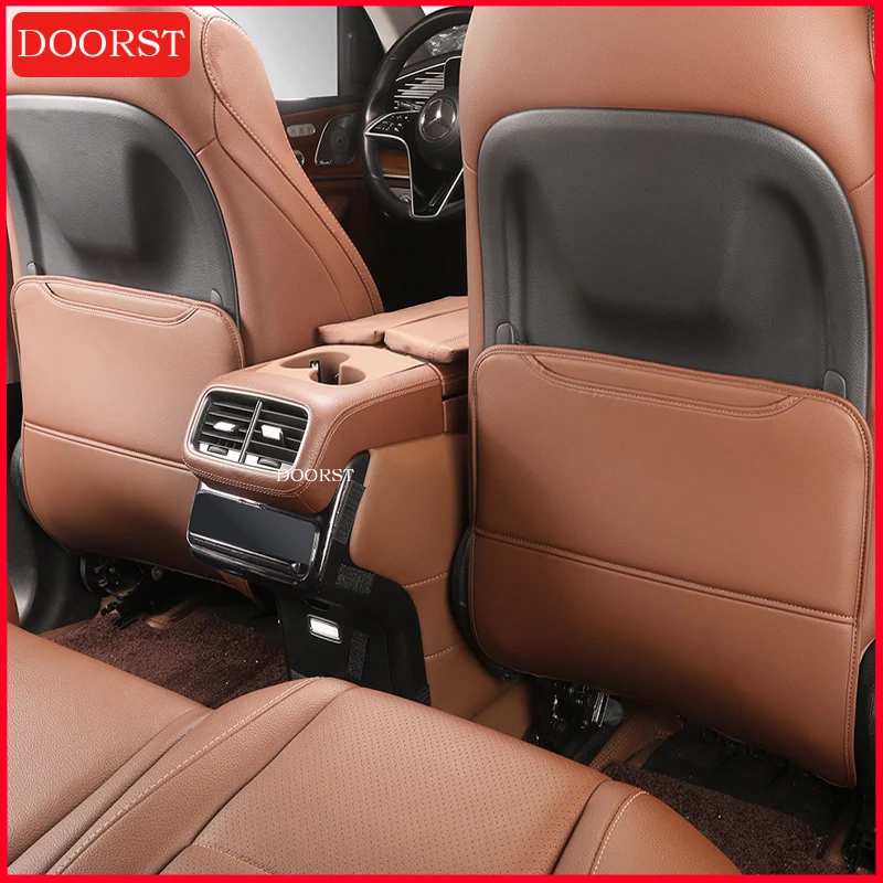 

For Mercedes Benz GLE GLS Class W167 X167 Car Rear Seat Anti Kick Protective Pad Interior Decoration Modification Acccessories