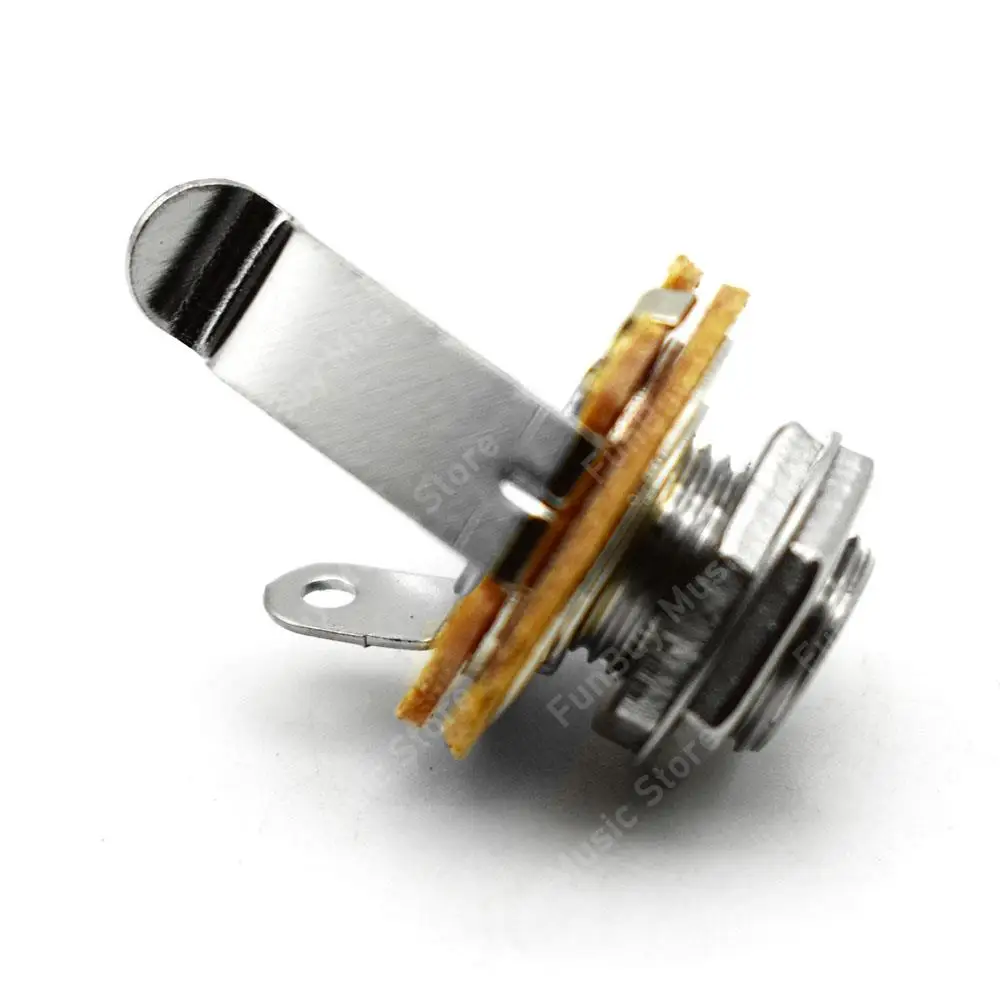 20pcs 1/4 inch 6.35Mm Stereo Input Jack Plug Socket for Electric Guitar Bass Guitar Pickup Output Jack Guitar Part