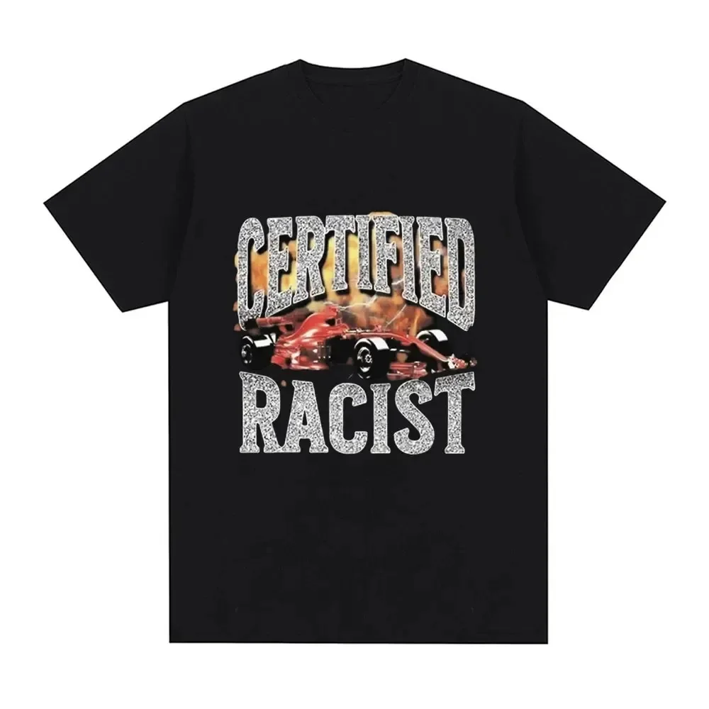 Certified Race Car T-Shirt Fashion Vintage Cotton Tops Leisure O-neck Short Sleeve Harajuku Commuter Amusing Summer Unisex Tees