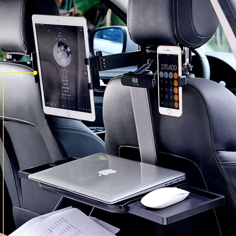 Einziehbarer Handy- und Tablet-Halter für die Rückseite der Kopfstütze im Auto, drehbare Halterung für die Rückseite des Sitzes, geeignet für Handys und Tablets mit einer Bildschirmgröße von 5 bis 13 Zoll. – Detail 5