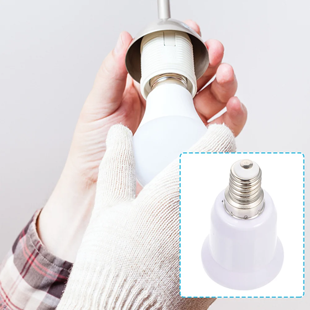 4 قطعة حامل مصباح محول E14 إلى E27 محول مأخذ التوصيل ضوء لمبة قاعدة موسع للمنزل مكتب التجزئة فندق حامل مصباح محول