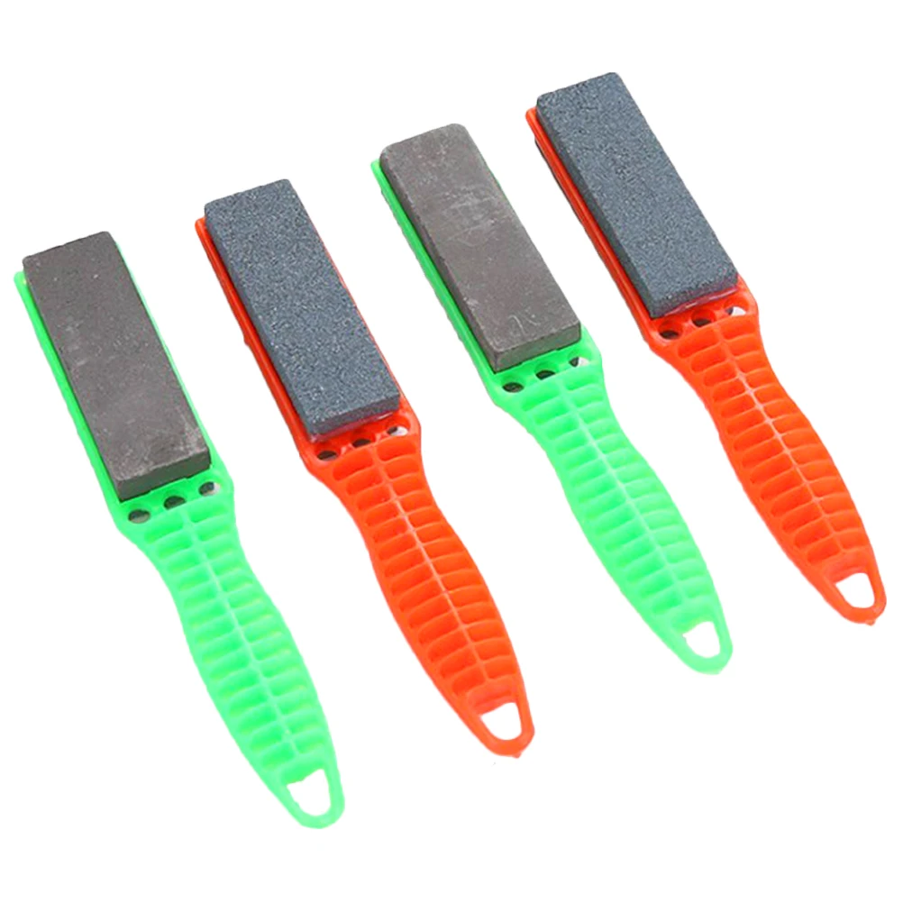 4pcs Double Sided Durable Sharpening Stone For Kitchen Tools Long Lasting Abrasive Honing Stone Scissors Sharpener
