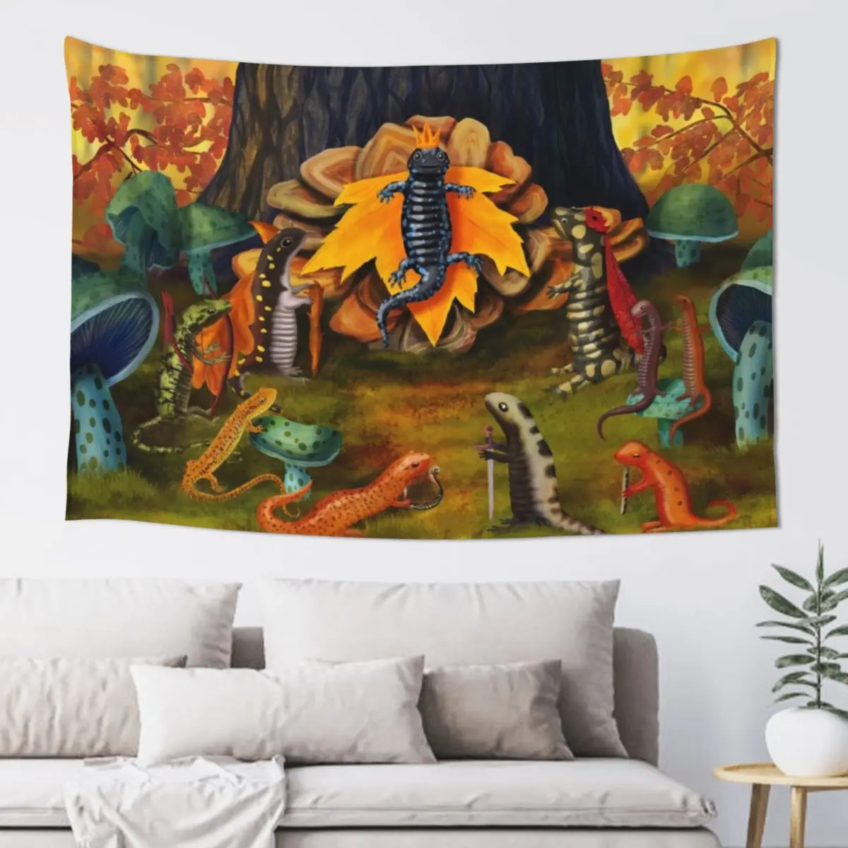 

The Court of the Salamander King Tapestry Wall Coverings Wall Decor Hanging Tapestry