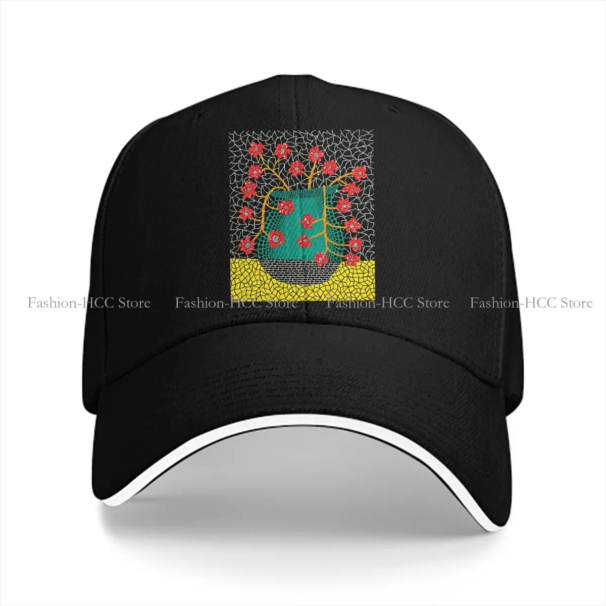 Pure Color Dad Hats Flower Vase Hat Sun Visor Baseball Caps Yayoi Kusama Peaked Cap